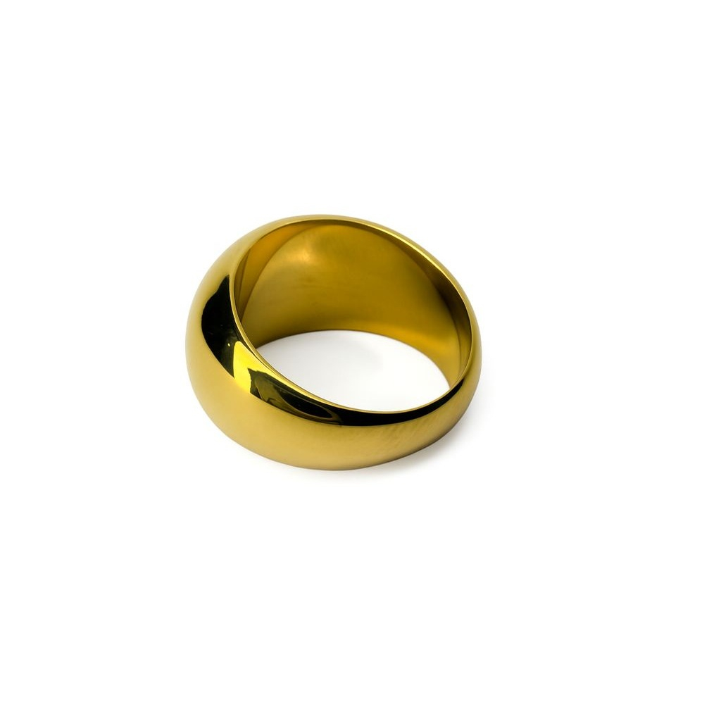 BECHTGOLD ,,Magnor" 18K vergoldeter Edelstahlring